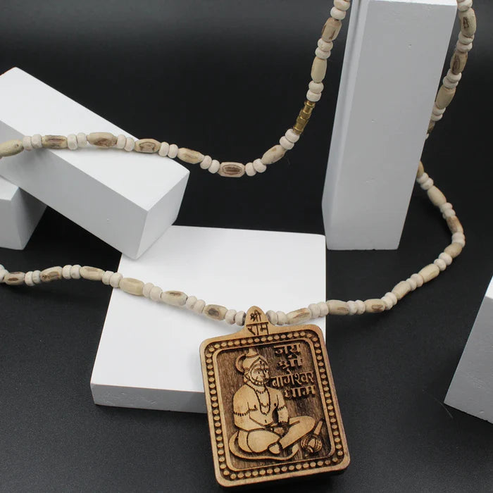 Original Big Size Jai Shree Bhageshwar Dham Pure White Tulsi Mala