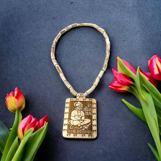 Shri Bagheshwar Balaji Hanuman Ji Tulsi Mala Brown Beads for Men